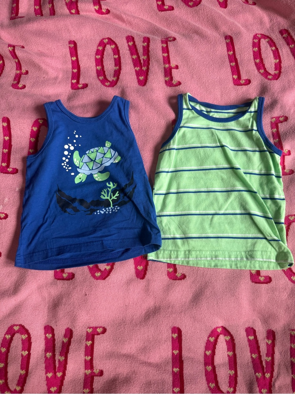 The Children's Place Blue Turtle Graphic Tank Top